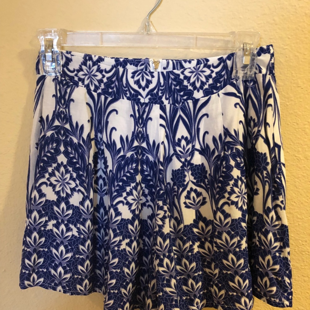 Small blue and white shorts